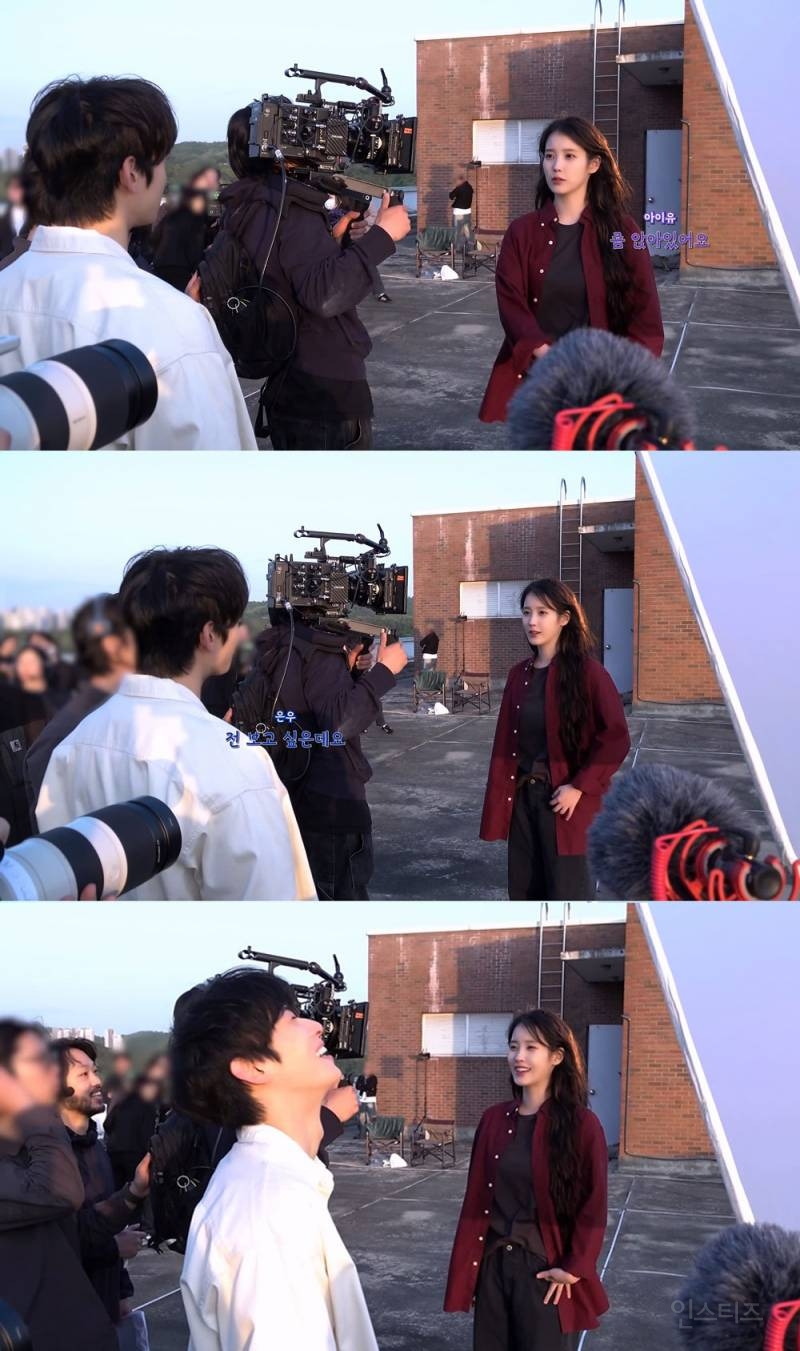 만날 때 마다 𝙅𝙊𝙉𝙉𝘼 반응 터지는 차은우x아이유 조합. gif | 인스티즈