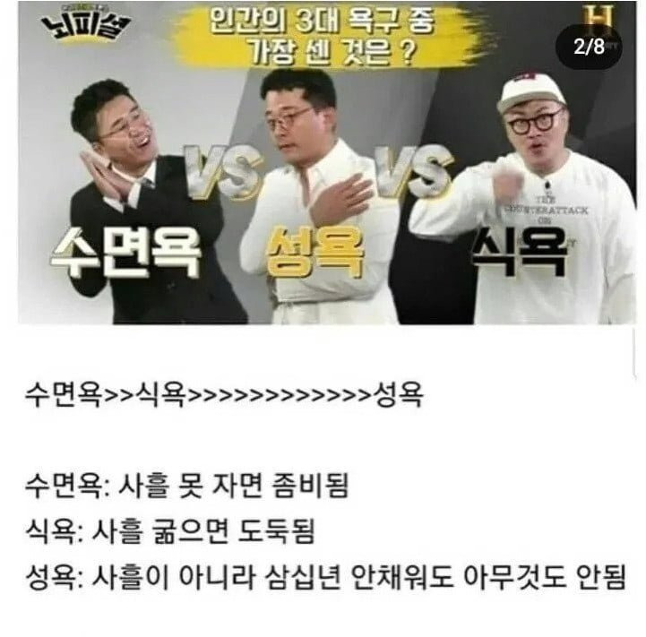 3대 욕구중 성욕이 제일 안중요한 이유 | 인스티즈
