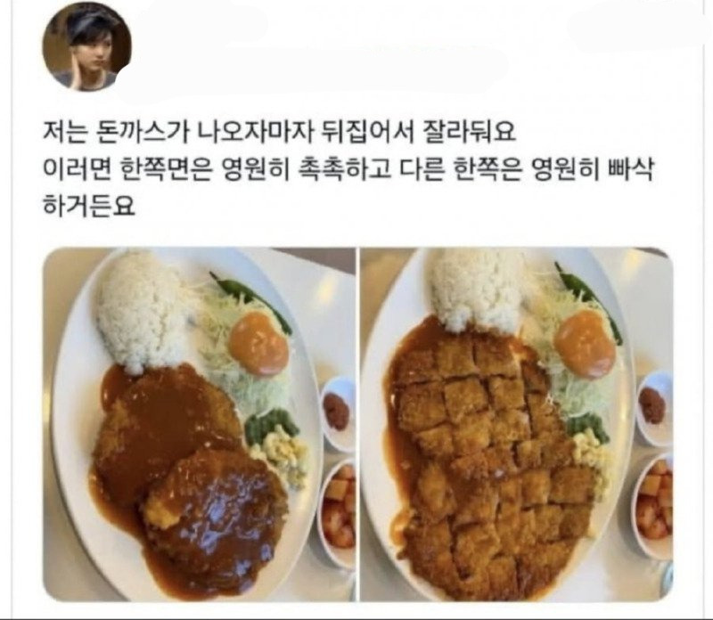 현재 빠르게 퍼지는 중인 돈까스 나오자마자 뒤집기 | 인스티즈