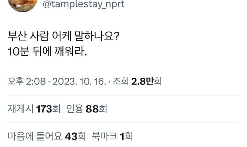 부산사람에게 게이로 오해받은 에타인 | 인스티즈