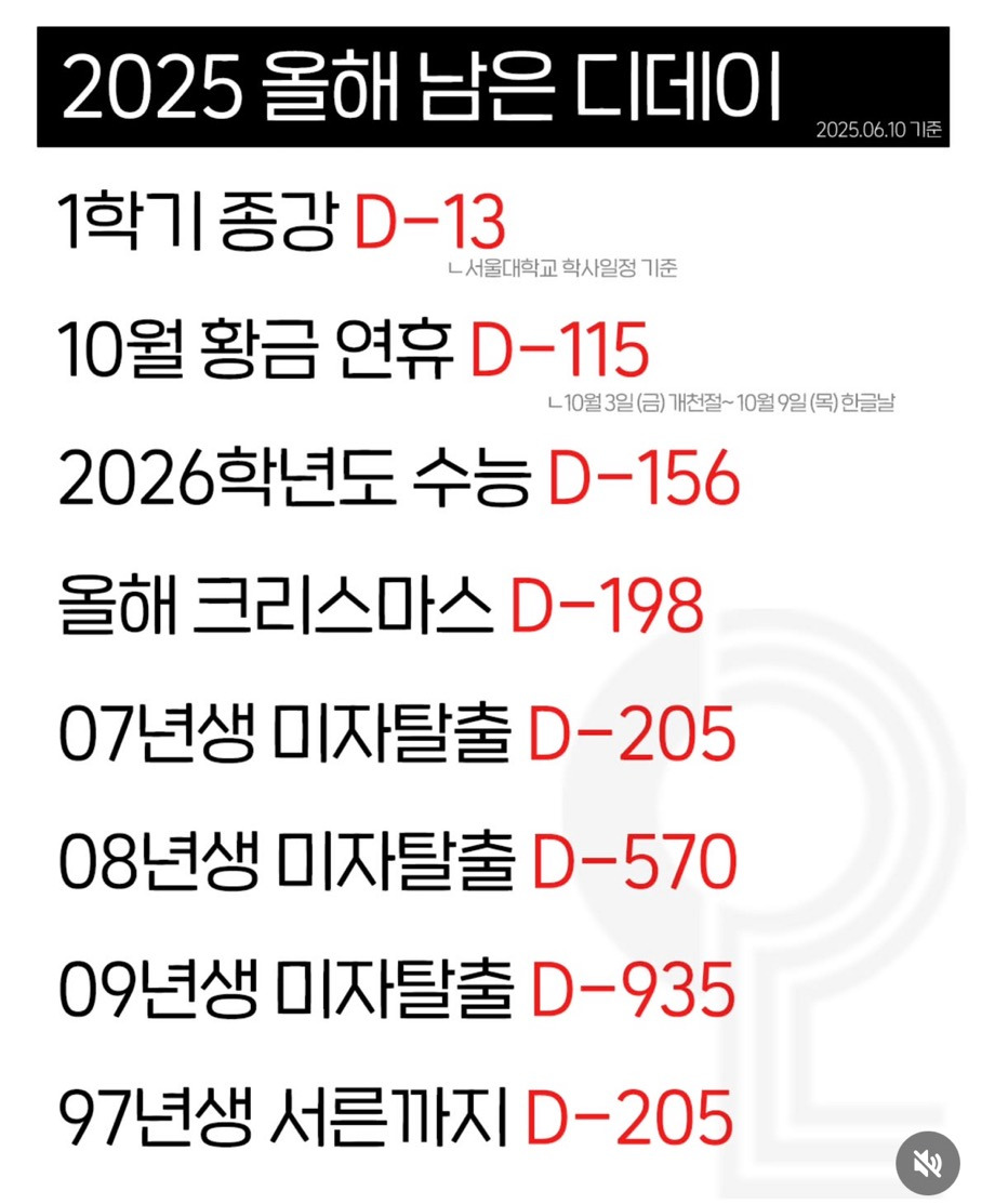 2025 올해 남은 디데이.jpg | 인스티즈